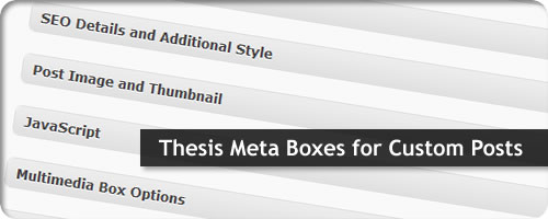 Thesis Meta Boxes